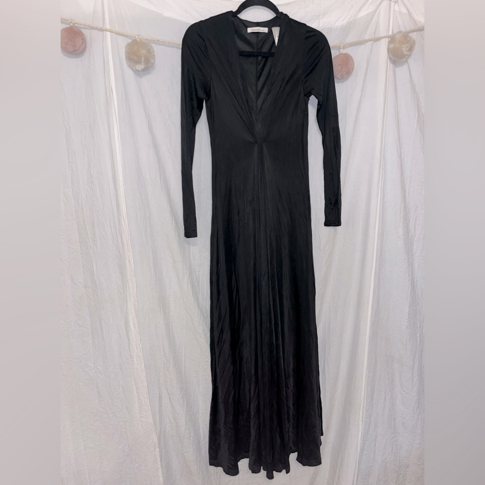 Laundry by Design Long Sleeve Floor Length Black Gown 🌵2